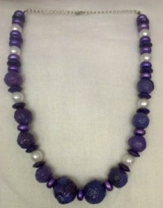 Purple necklace in winter